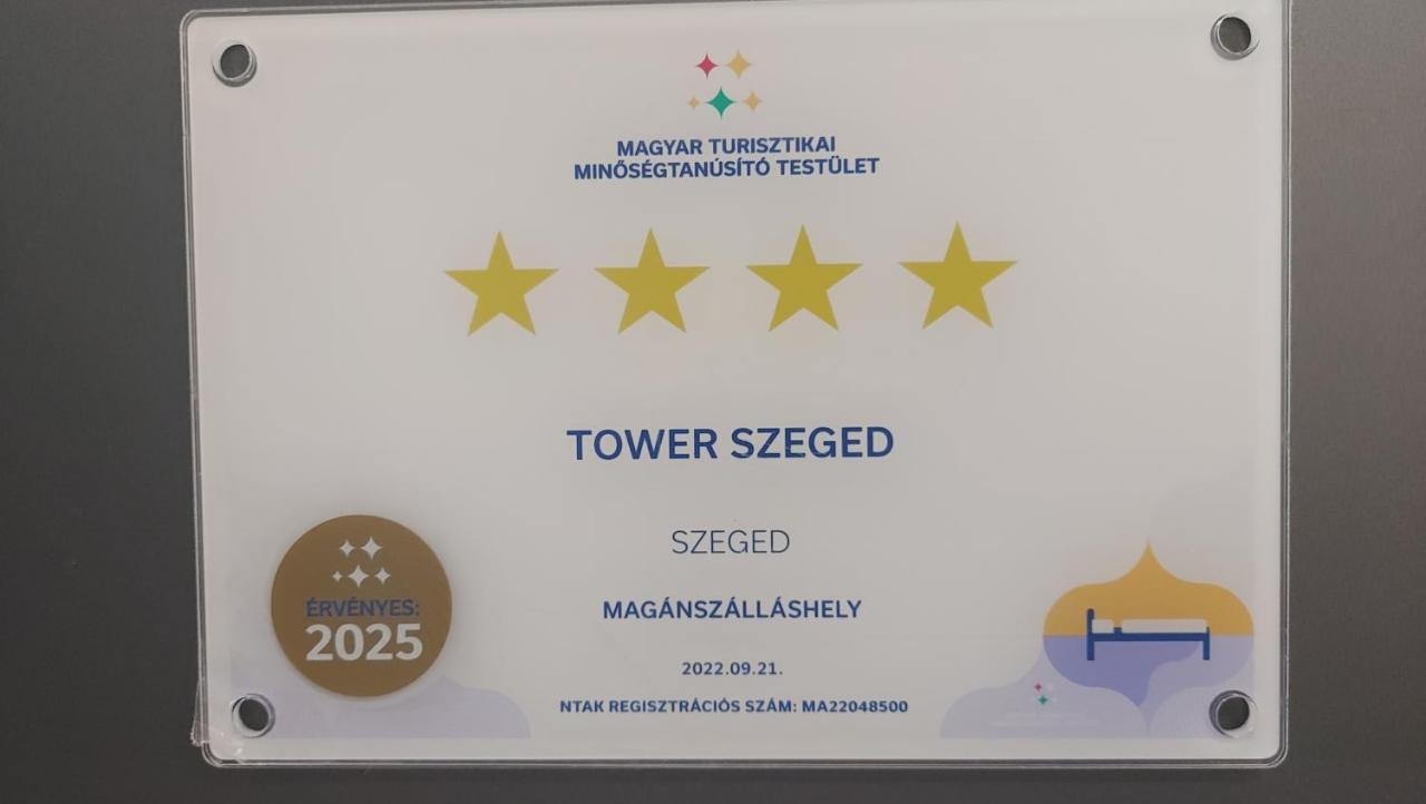 Tower Szeged Belvarosi Exkluziv Panoramas Apartman - Free Parking Buitenkant foto